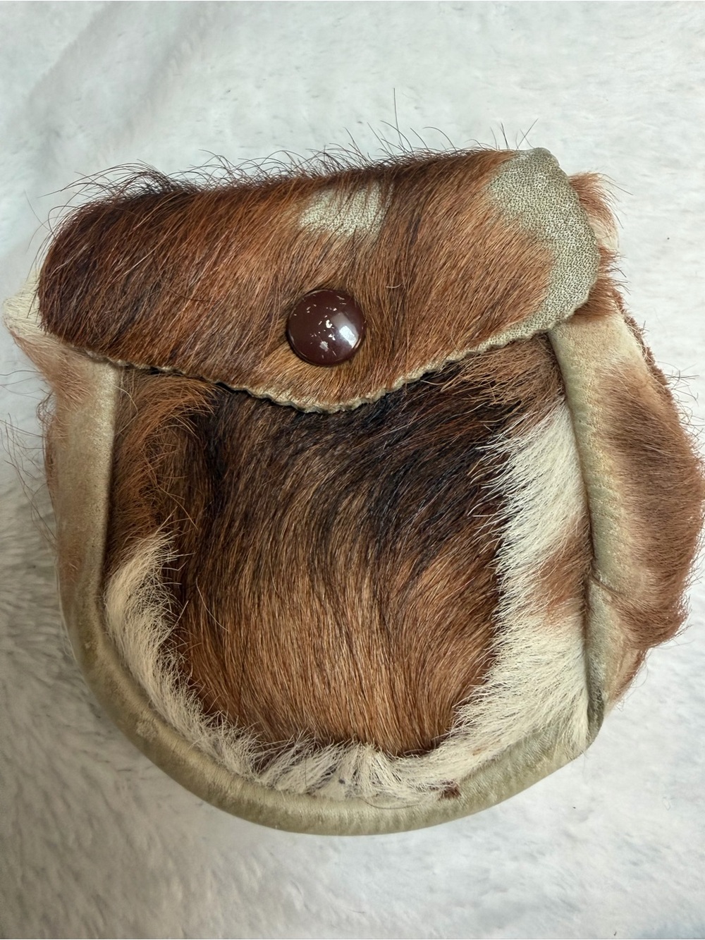 Vintage Springbok Antelope Hide Coin Purse Pouch – Missing Strap